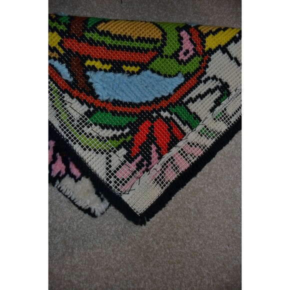 Vintage Tiki Bird Latch Hook Rug  or Wall Hanging - Picture 3 of 4
